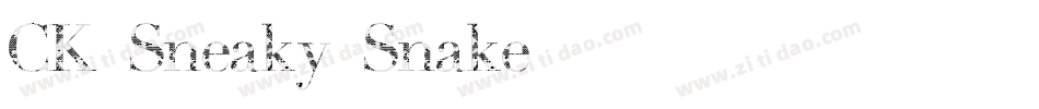 CK Sneaky Snake字体转换